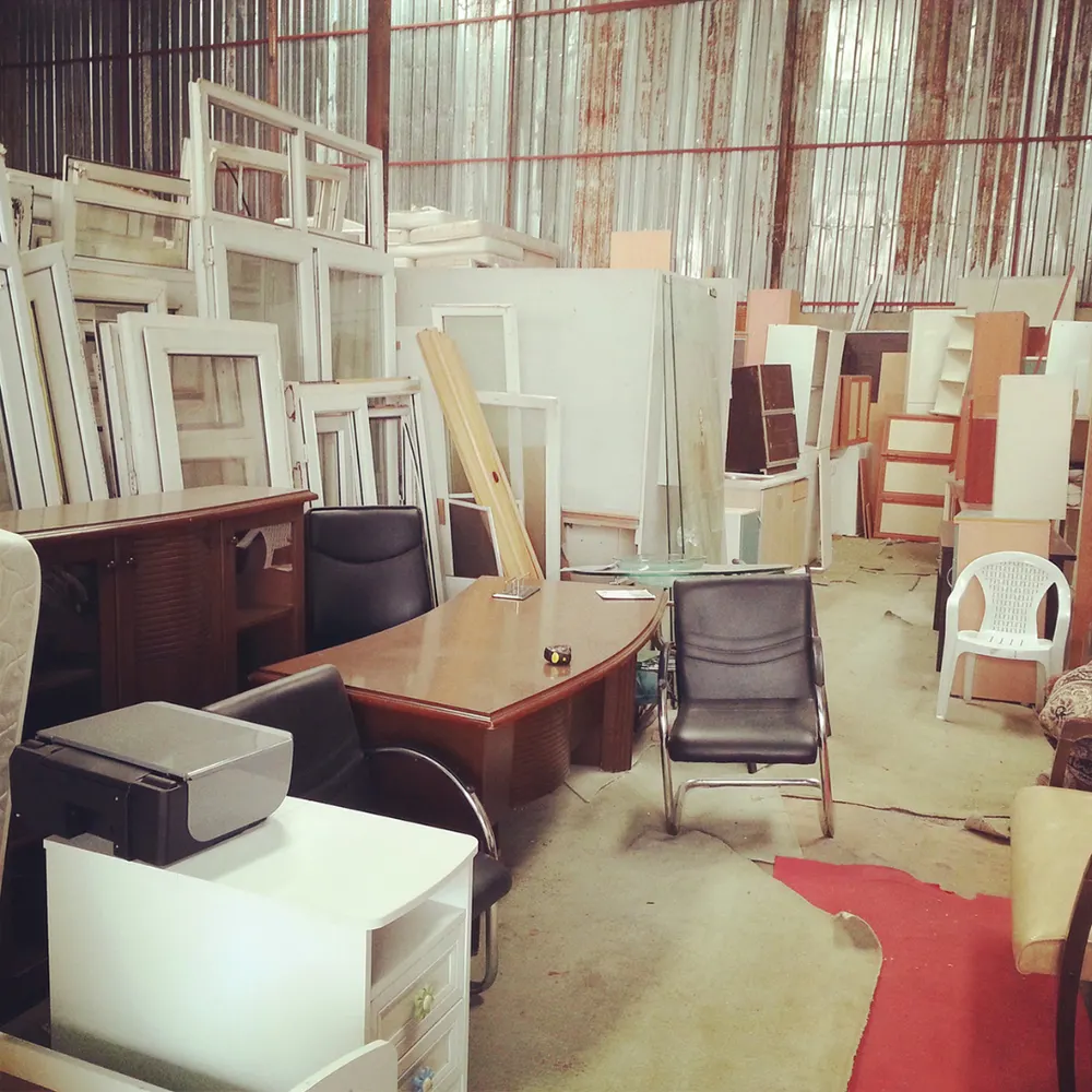 Furniture at the second-hand donation shop