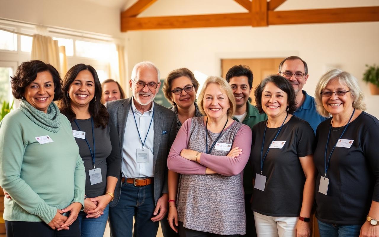 Friends of Hospice members and volunteers smiling together
